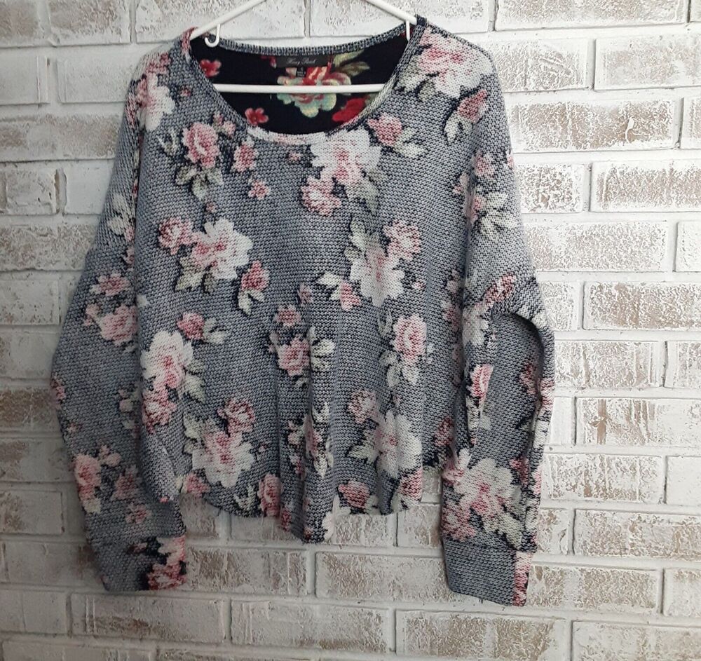 Honey Punch sz S Reversed Woven Sweater Lounge Worthy Cozy